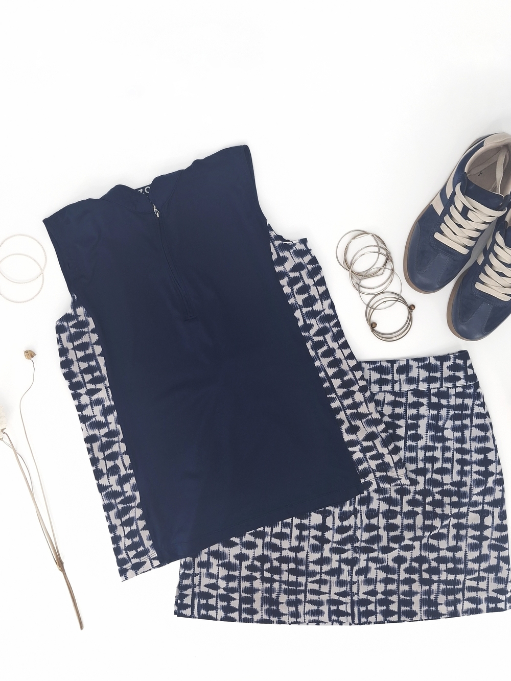 Navy Patterned Women’s Skirt - Navy